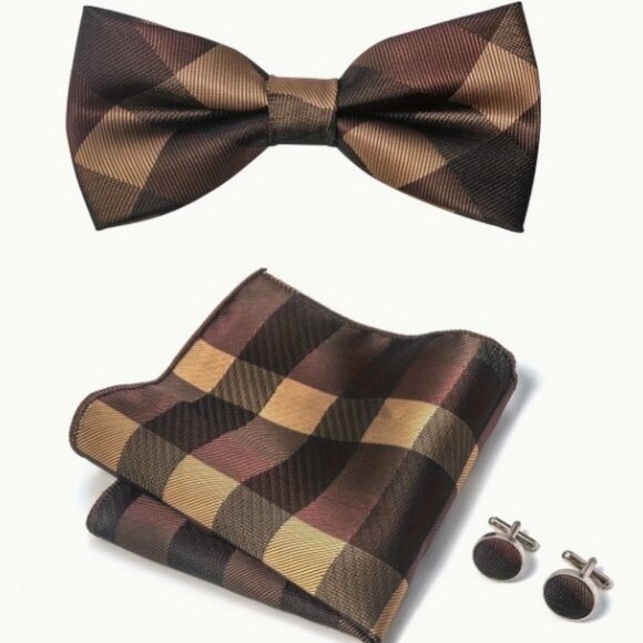 NIP 3pc Men's Bow Tie Set - Picture 1 of 13